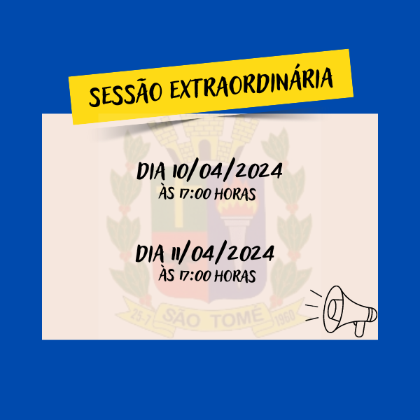 Aviso de Sessão Extraordinária